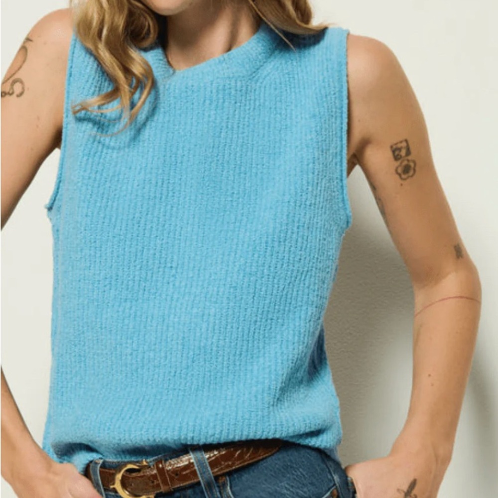 Nation LTD Blue Tank Top with Sleek Design